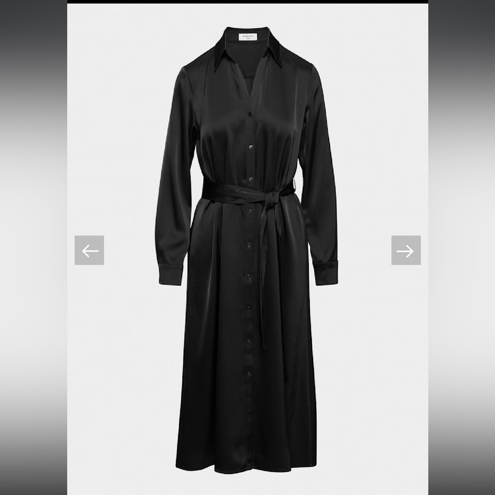 Aritzia Babaton Black Literacy Satin Dress